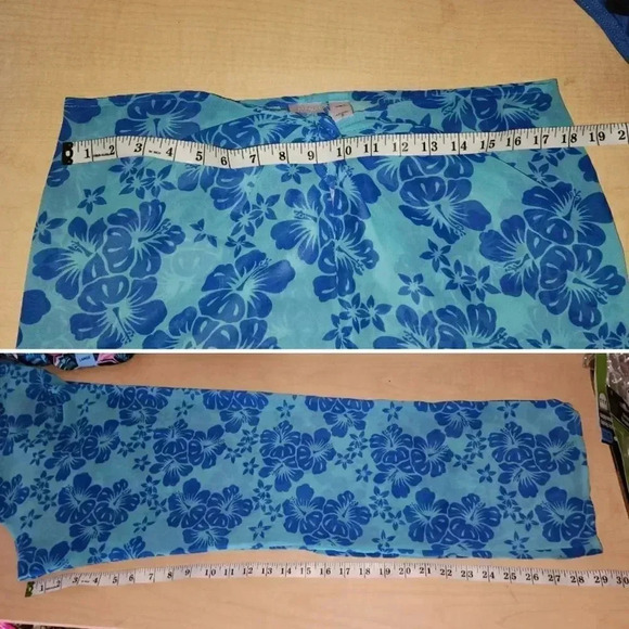 Vintage VS Victoria's Secret Tropical Tie Waist Mesh Swim Cover-up Pants S M - Picture 5 of 6